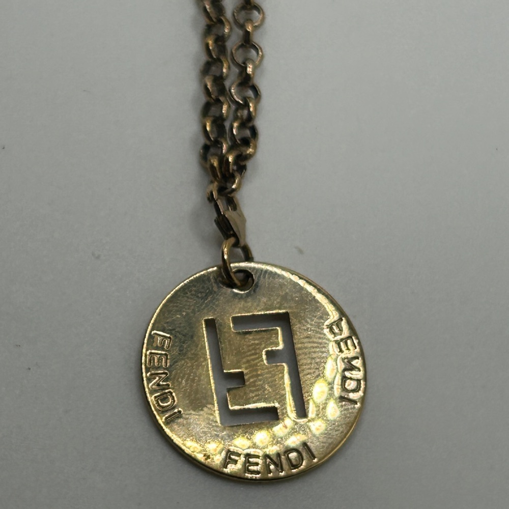 SOLD❤️ FENDI F is Fendi Gold Logo Necklace w/ Dust Bag - Picture 9 of 15